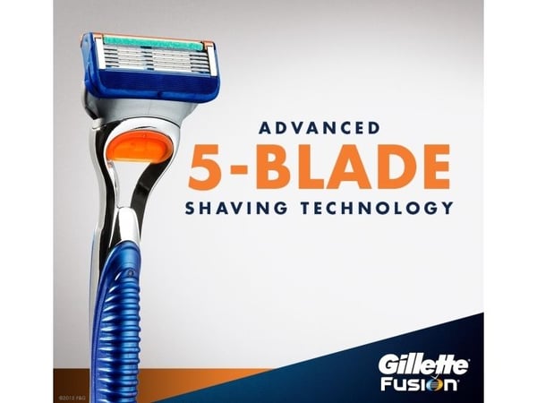 Gillette Fusion - Genopfyldelig barberklingepatron - han - 5 klinger (pakke med 4)