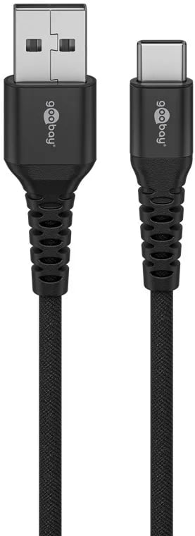 Goobay 74527, 2 m, USB C, USB A, USB 2.0, 0,48 Gbit/s, Svart