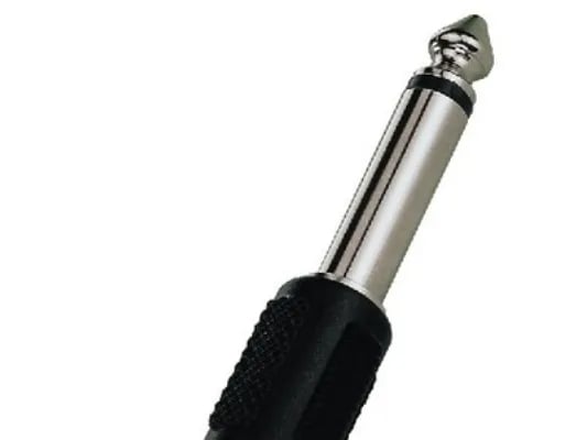 Monacor NTA-175, 6.3 mm, RCA, Musta, Ruostumaton teräs