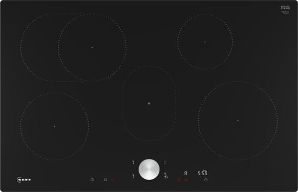 Neff T58PTF1L0 N90 induktionshäll 80 cm 5 zoner, svart Neff T58PTF1L0 N90 induktionshäll 80 cm 5 zoner, svart