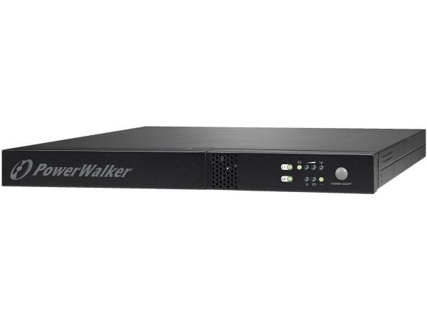 PowerWalker VFI 1000R/1U, Dobbeltkonvertering (Online), 1 kVA, 800 W, Sinus, 110 V, 300 V