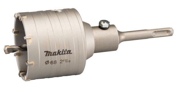 Makita - Ydinleikkurin adapteri poranterällä - tiilille, kevytbetonille, rakennuspalikoille, hiekkavaletuille tiilille - 68 mm - SDS-plus