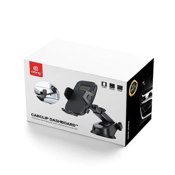 Crong CRGCH7BLK, Mobiltelefon / smartphone, Passiv hållare, Bil, Lastbil, Svart, Kol