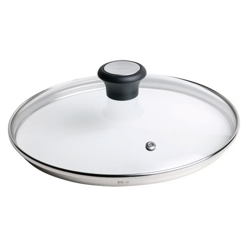 Tefal 28097612, Pyöreä, Musta, Ruostumaton teräs, Läpinäkyvä, Lasi, Muovi, Musta, 26 cm