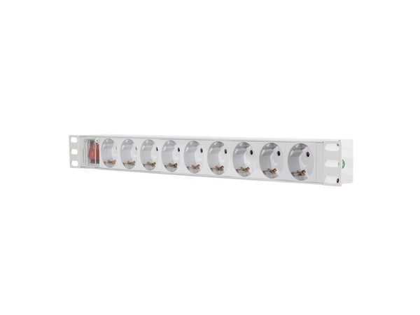 LogiLink PDU9C04, 9 AC-utganger, Type F, 230 V, 50 Hz, 16 A, 3600 W