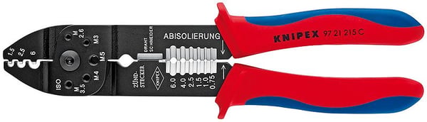 Knipex 97 21 215 C, Avbitartång, Metall, Plast, Blå, Röd, 230 mm, 222 g