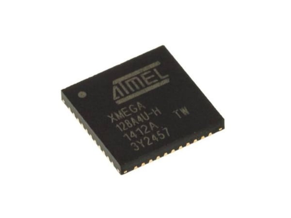 Microchip Technology ATXMEGA128A4U-MH Sulautettu mikrokontrolleri VQFN-44 (7x7) 8/16-Bit 32 MHz Antal I/O 34