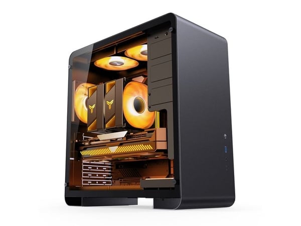 Jonsbo U4 PRO, Midi Tower, PC, Sort, ATX, ITX, Mini-ATX, Stål, Herdet glass, Spilling