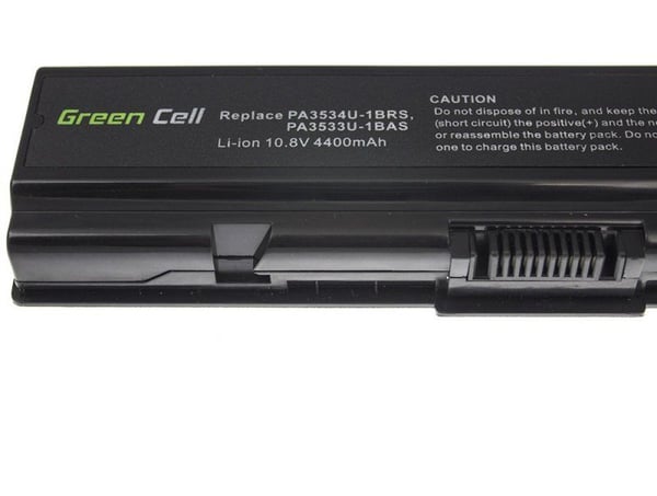 Green Cell - Batteri för bärbar dator (likvärdigt med: Toshiba PA3534U-1BRS) - litiumjon - 6-cells - 4400 mAh - svart - för Toshiba Satellite A205,...