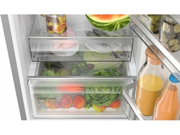Bosch Serie 4 KGN367LDF, 321 l, SN-T, 9,5 kg/24t, D, Fresh zone compartment, Rustfritt stål