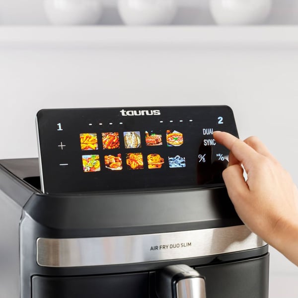 Taurus Air Fry Duo Slim, Kuumakiertoilmakypsennin, 13 L, 60 °C, 200 °C, 14 henkilö(t), 90 min