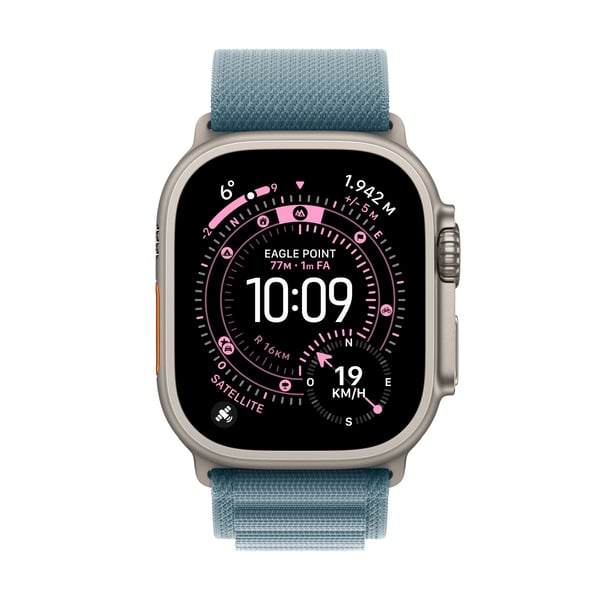 Apple Watch Ultra 3 GPS + Cellular 49mm Natural Titanium Case with Light Blue Alpine Loop - Medium