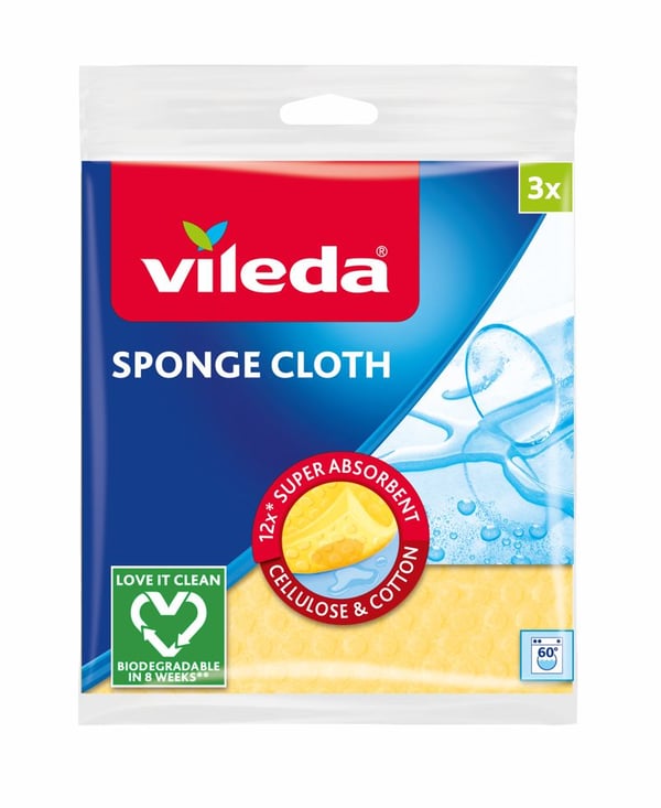 Vileda våt svampklut, 3 stk.