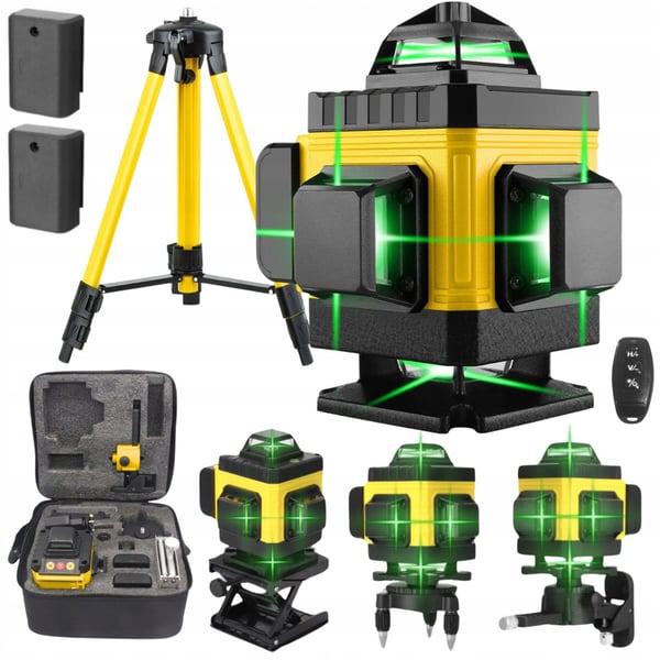 EXTRALINK LASERNIVÅ KORS PLAN LASER 4D MED STATIV