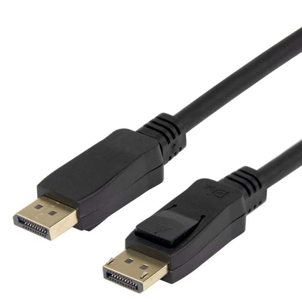 DELTACO - DisplayPort-kabel - DisplayPort (hann) til DisplayPort (hann) - DisplayPort 1.4 - 3 m - 8 K 30 Hz (7680 x 4320) støtte, fleksibel - svart