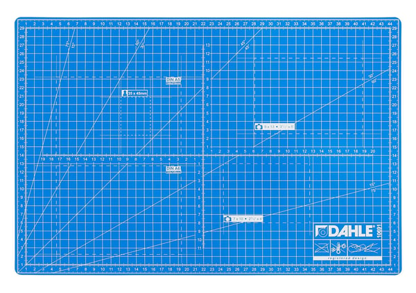 Skæremåtte DIN A3 Dahle 450x300 mm, blå Skæremåtte DIN A3 Dahle 450x300 mm, blå