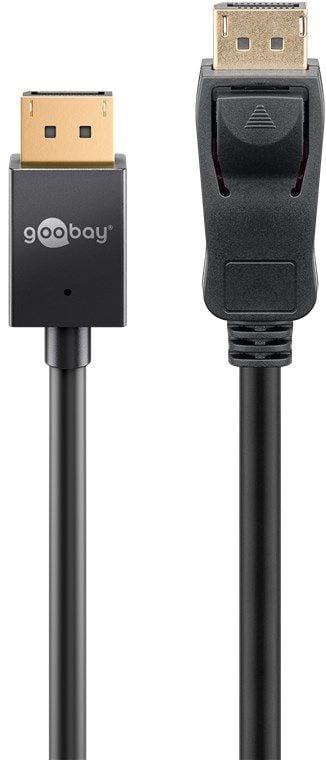 Goobay 77443, 2 m, DisplayPort, DisplayPort, Hankjønn, Hankjønn, 7680 x 4320 piksler