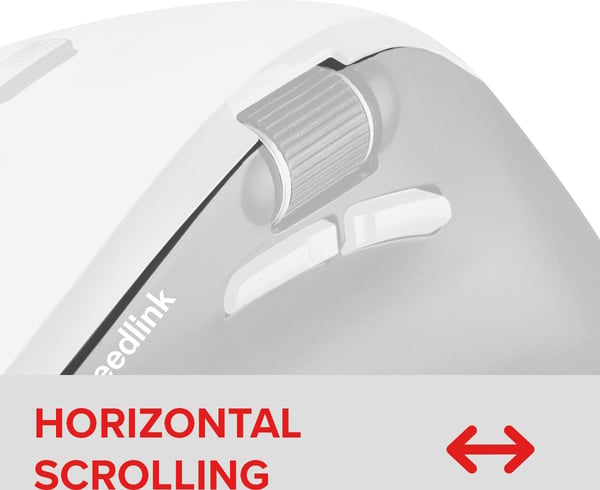 SPEEDLINK LIBERA Rechargeable Mouse, högerhand, Optisk, Trådlös RF + Bluetooth, 3200 DPI, Vit