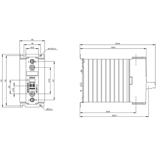 Siemens 3RF2330-1AA04, IP20, 95 mm, 53 mm, 109,5 mm, 132,5 mm, 293 g