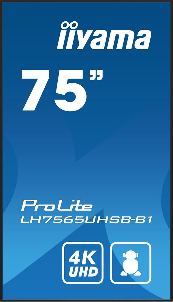 iiyama ProLite LH7565UHSB-B1 infoskjerm 75" 4K UHD 60 Hz IPS, svart