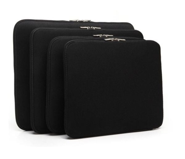 Neoprensleeve med glidelås - sort - 12" (310 x 230 mm)