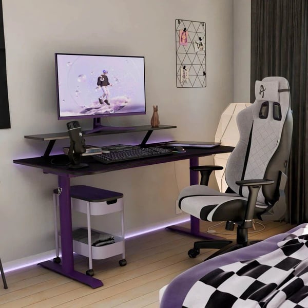 Arozzi Arena Gaming Desk - Medium - Purple