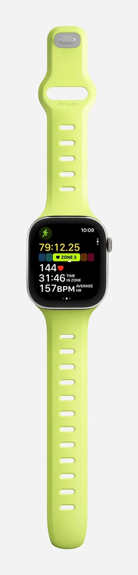 Nomad Tempo Band, Yhtye, Älykello, Vaaleanvihreä, Apple, 41mm / 42mm, Kumi