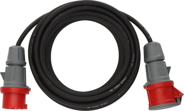 Brennenstuhl 4007123005796, 10 m, Ulkona, IP44, Öljynkestävä, UV-kestävä, Musta, Punainen, 1 AC-pistorasia(a)