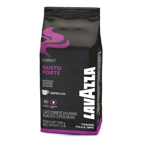 Lavazza Gusto Forte, 1 kg, Americano, Cappuccino, Kaffe, Espresso, Mørkbrent