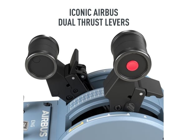 Thrustmaster TCA Quadrant Airbus Edition, Lentosimulaattori, PC, Musta, Sininen, Windows 10, Windows 8, 450 g, 140 mm