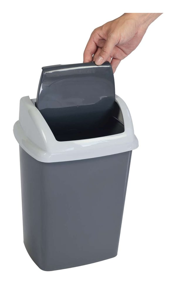 MAUL 9521087, 10 L, Suorakulmainen, Muovi, Polypropeeni (PP), Tummanharmaa, Valkoinen, Ohje, Muovi