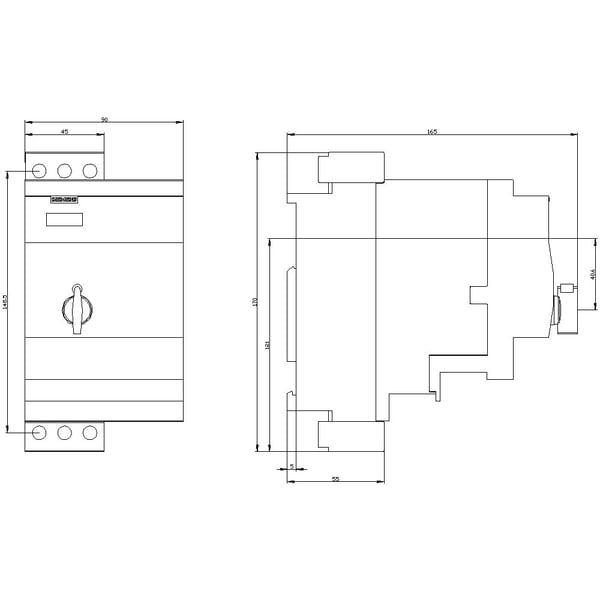Siemens 3RA6250-1CB34 3RA62501CB34 kääntökäynnistin, moottorin teho 400 V:ssa 1,5 kW, 690 V, nimellisvirta 4 A, 170 mm, 183 mm, 228 mm, 109,5 mm, 2...