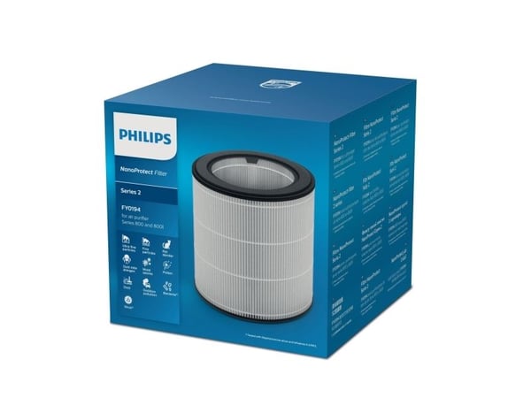 Philips Alkuperäinen vaihtosuodatin FY0194/30 NanoProtect HEPA, Ilmanpuhdistimen suodatin, HEPA, 99,98%