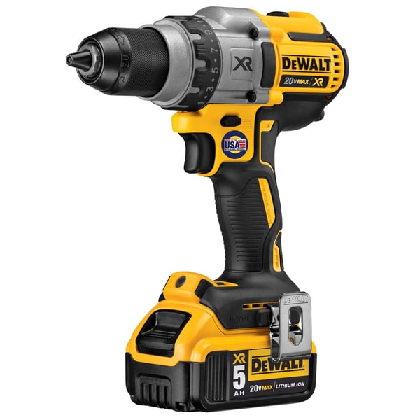 DEWALT DCD991P2-QW akkuporakone 18 V 95 Nm 3-vaihteinen, 2 kpl 5 Ah akkuja