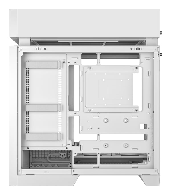 DeepCool CL660 WH - Mid tower - ATX - genomskinlig sidopanel (härdat glas) - ingen strömförsörjning (ATX / SFX / SFX-L) - vit - USB/ljud