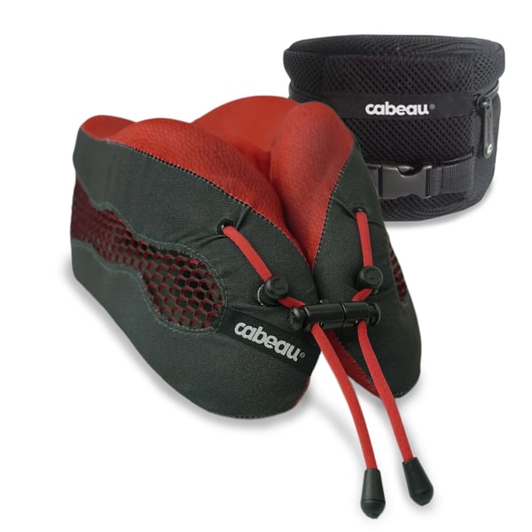 Cabeau Evo reisehalspassasje pute Cool rød/svart