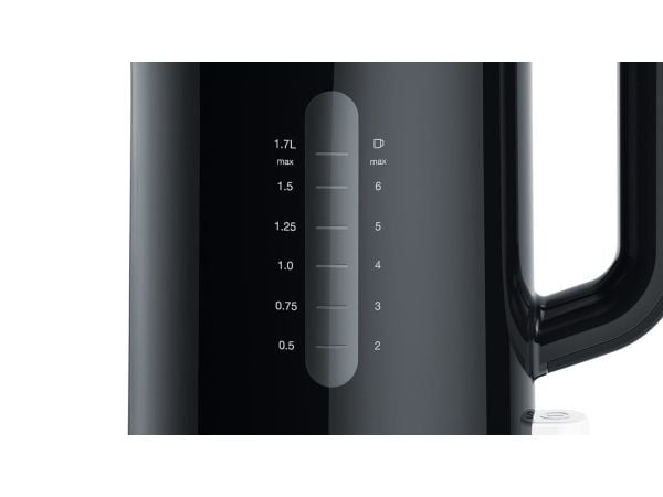 Braun WK 1100 BK, 1,7 l, 2200 W, Svart, Plast, Vannivåindikator