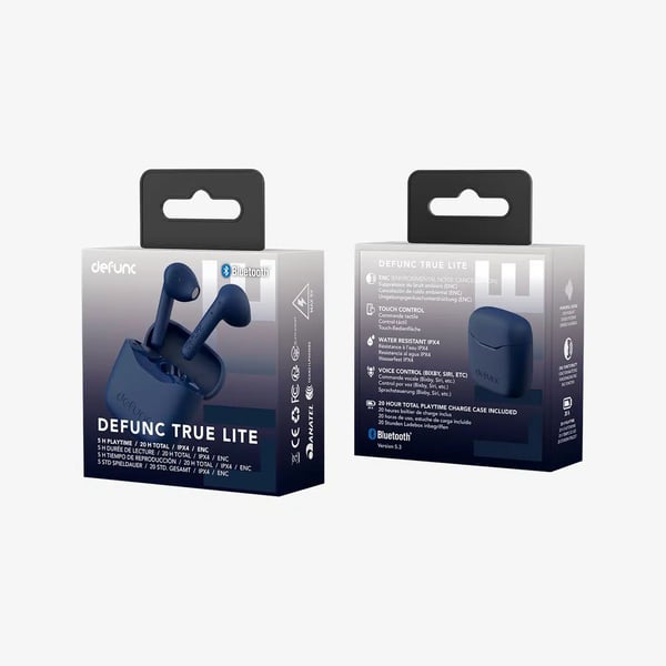 DEFUNC True Lite, True Wireless Stereo (TWS), Musiikki/Päivittäin, Kuulokkeet, Sininen