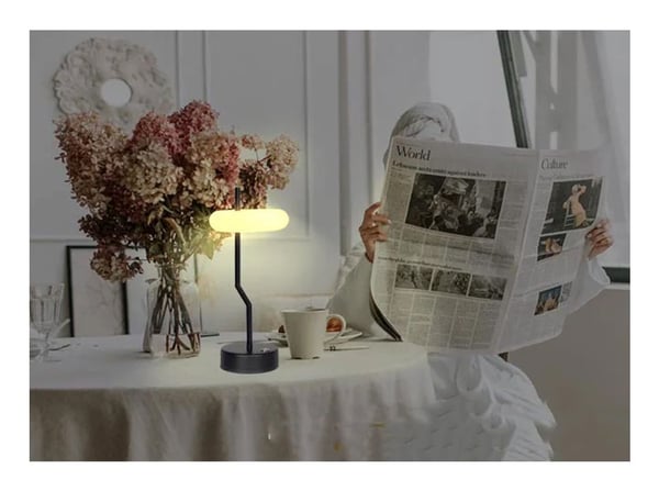 Techly I-LAMP-TABLE2, Svart, Hvit, Akrylonitril-butadien-styren (ABS), Strykejern, Soverom, Café au lait, Spise rom, Hotell, Stue, Restaurant, Desi...
