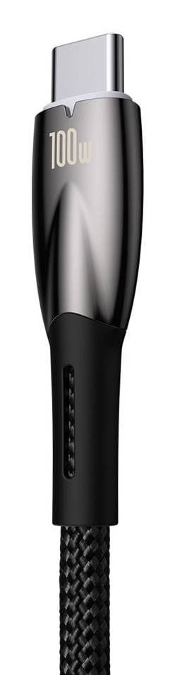 Baseus Glimmer, 1 m, USB A, USB C, USB 2.0, 480 Gbit/s, Svart