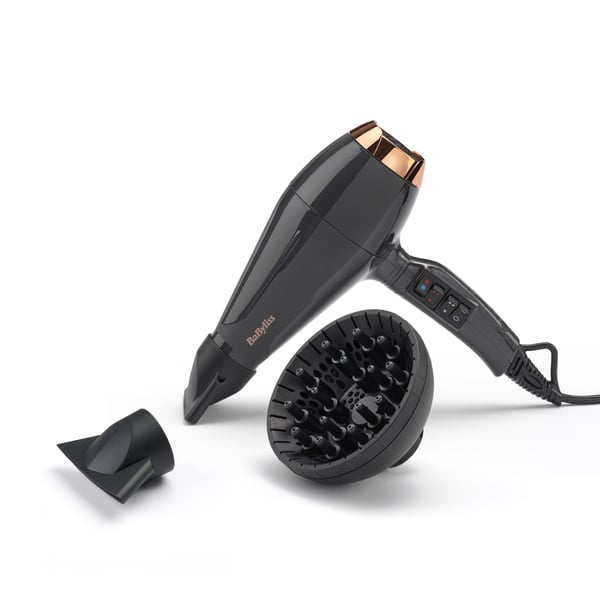 BaByliss 6719DE Air Pro 2200 hiustenkuivaaja 2200 W ionitoiminto, harmaa