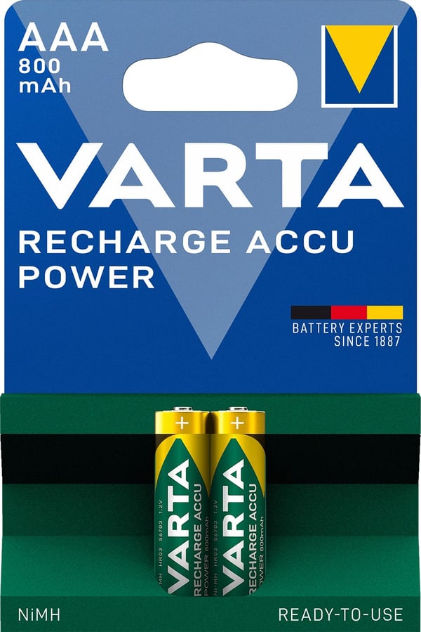 Varta Longlife 56703 - Batteri 2 x AAA - NiMH - 800 mAh (en pakke 2)