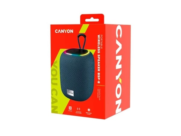 Canyon BSP-8, 10 W, Langallinen & langaton, 10 m, USB Type-C, Kannettava monokaiutin, Grafiitti