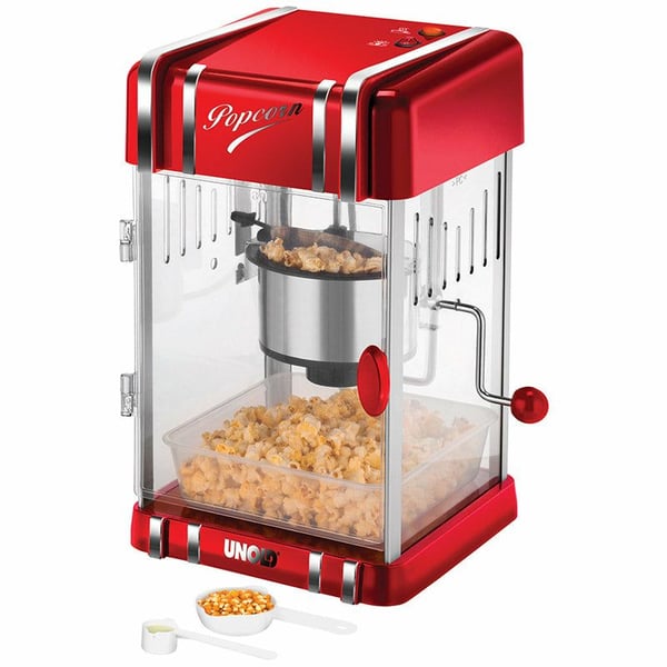 UNOLD 48535 Retro - Popkornmaker - 300 W - red metallic/transparent