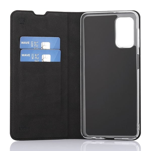Wave BookCase -suojakotelo, Samsung Galaxy A32 5G, musta