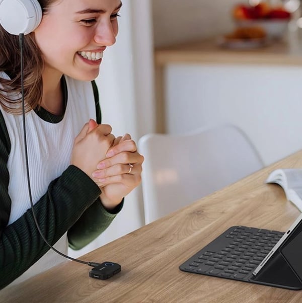 Ugreen CM596 Bluetooth 5.3 AUX-äänivastaanotin - musta