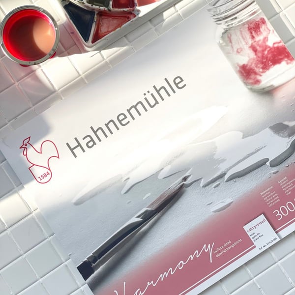 Hahnemühle Harmony aquareliniai dažai šalto spaudimo, 12 lapų, 300g, A4