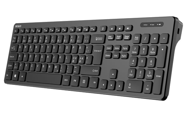 Deltaco TB-626-1S täysikokoinen langallinen kalvonäppäimistö, QWERTY