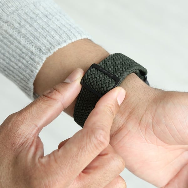 Vonmählen AWS00196, Band, Smartklokke, Svart, Oliven, Apple, Apple Watch, Nylon