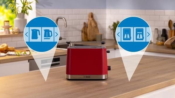 Bosch TAT4M224 leivänpaahdin 2 viipaletta 950 W punainen (TAT4M224)